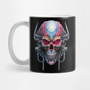 Neon Dreams Cyberpunk Skull Mug